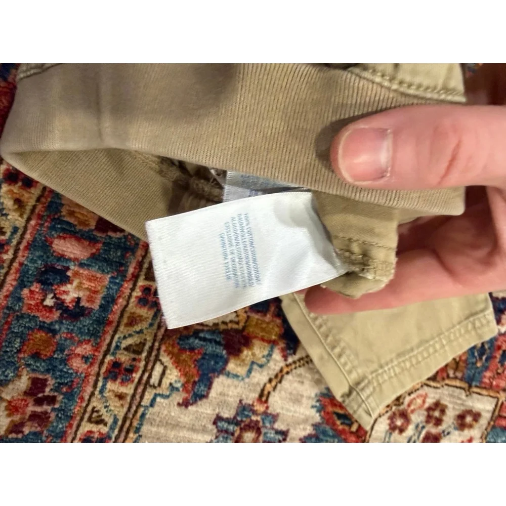 Polo Ralph Lauren Boys Cargo Pants Size 9 Months Khaki Elastic Waist Preppy